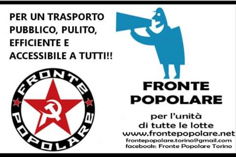 Torino, campagna FP con i lavoratori GTT: il trasporto pubblico è una questione di classe!