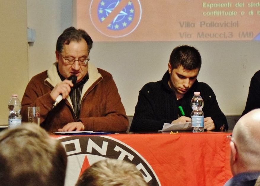 A Milano contro l’UE, 17 febbraio 2018: intervendo di Laurent Nardi, Polo di Rinascita Comunista in Francia&nbsp;(Video)