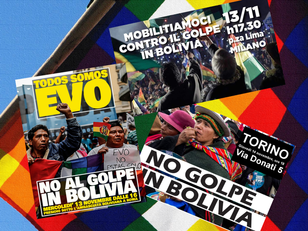Milano, Torino, Roma: in tutta Italia ci si mobilita contro il golpe in Bolivia