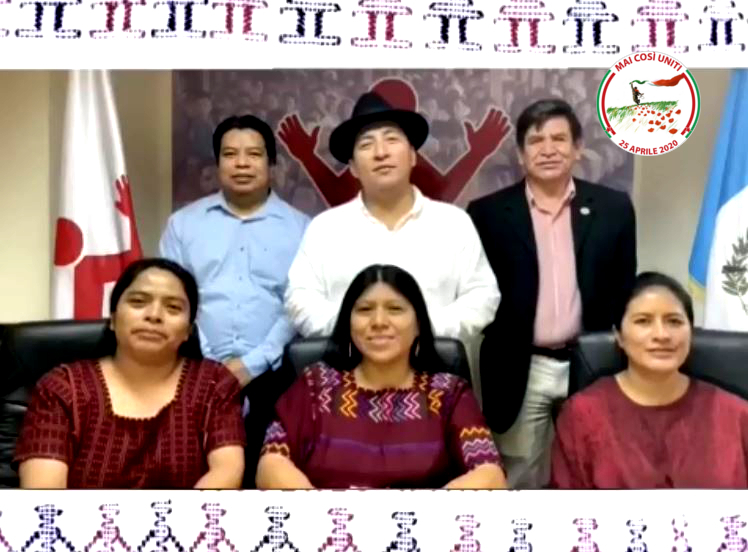 25 APRILE – Il messaggio collettivo della direzione del Movimento Politico Winaq del Guatemala (Video)
