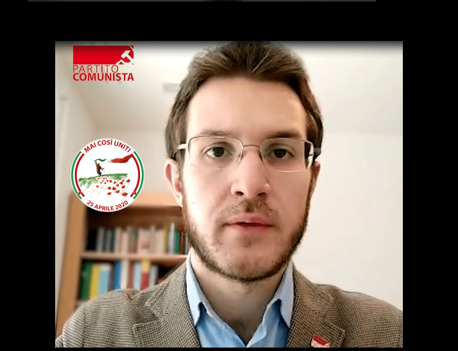 25 APRILE – Il messaggio di Edoardo Cappelletti a nome del Partito Comunista – Svizzera&nbsp;(Video)