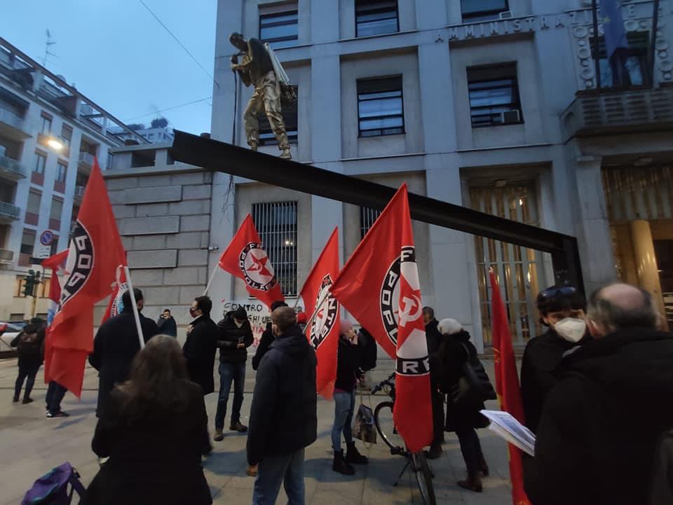 Fronte Popolare in piazza per costruire l’opposizione al governo Draghi (Video)