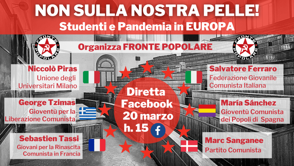 Non sulla nostra pelle! Studenti e pandemia in Europa – Conferenza online