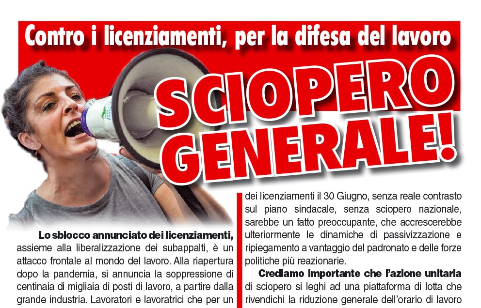 Contro i licenziamenti, per la difesa del lavoro