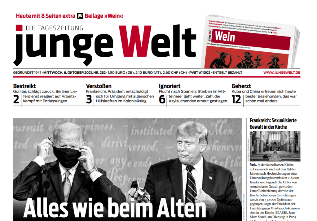 Al via la nostra collaborazione con Junge Welt, principale quotidiano della sinistra&nbsp;tedesca