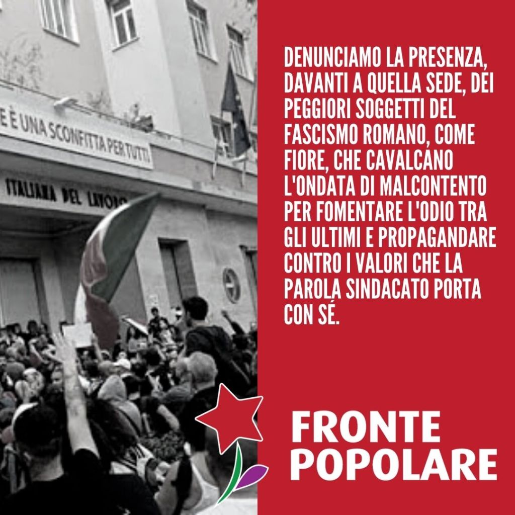 La nostra piena solidarietà alle lavoratrici e ai lavoratori iscritti alla&nbsp;CGIL