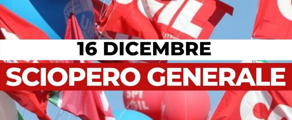 Si incrina il consenso delle parti sociali attorno a Draghi: il 16 dicembre è proclamato lo sciopero generale da CGIL e UIL!