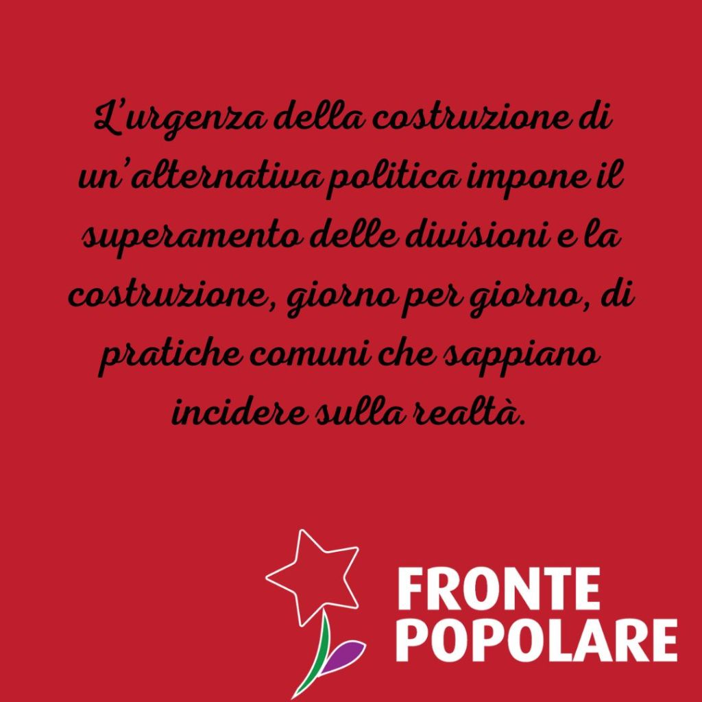 Fronte Popolare sulle prossime&nbsp;elezioni